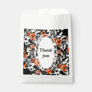 BLACK INK & POPPIES pattern + your backgr. & ideas Favour Bag