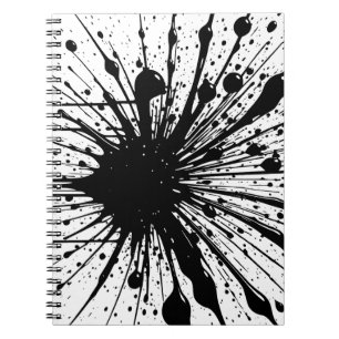 Black Ink Splatter Notebook