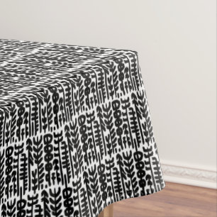Black Ink Stroke Tree Pattern Tablecloth