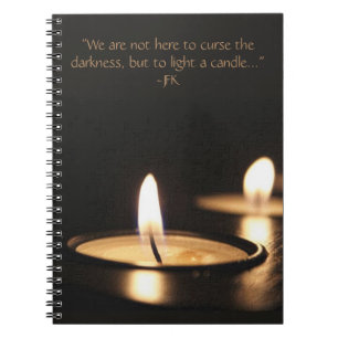 Black Inspirational JFK Quote Notebook