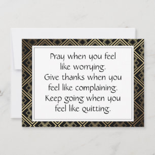 Black Inspirational Life Encouragement Quotes  Car Card
