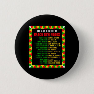 Black Inventors Proud Black History Month Roots Fu 6 Cm Round Badge