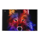 Black iPad Air Case with bright wolf