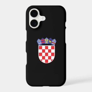 Black iPhone 17 Case with Croatian Coat of Arms