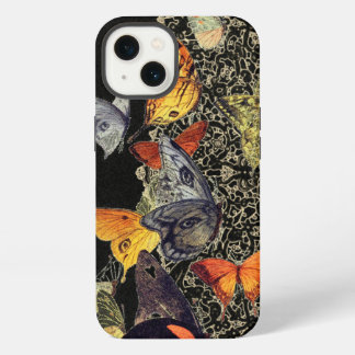 BLACK iPhone iPad case BUTTERFLIES AND LACE DESIGN