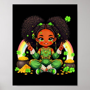 Black Irish Afro Black Girl African American St Pa Poster