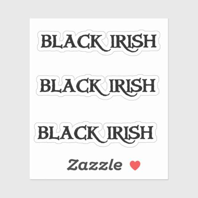 Black Irish contour stickers (Sheet)