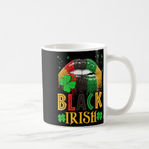 Black Irish Dripng Lips African American St Patric Coffee Mug