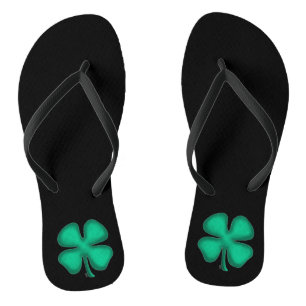 Black Irish flip flops