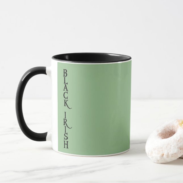 Black Irish green combo mug (With Donut)