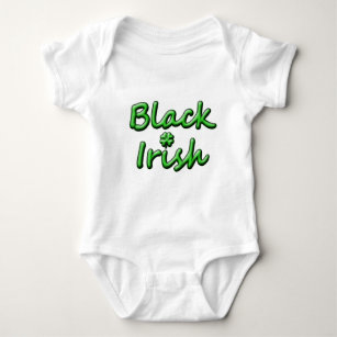 Black Irish in Breezy Green Font Baby Bodysuit