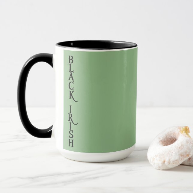 Black Irish large green combo mug (With Donut)