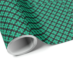Black Irish matte wrapping paper