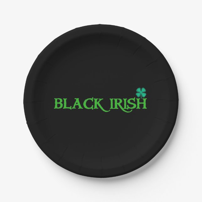 Black Irish paper plates (Front)