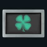 Black Irish rectangle belt buckle<br><div class="desc">Black Irish belt buckles are for dark-haired Irish, evil Irish, the black sheep of the clan, ones with gangster proclivities, and others who just happen to like clovers with the colour black. A fine Irish lad or lass might like them, too. :) Black Irish belt buckles a great way to...</div>