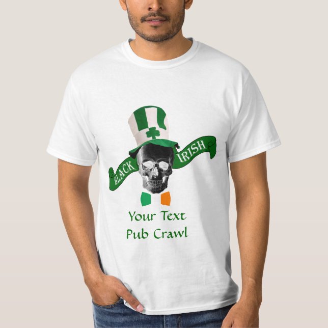 Black Irish St Patrick's day T-Shirt (Front)