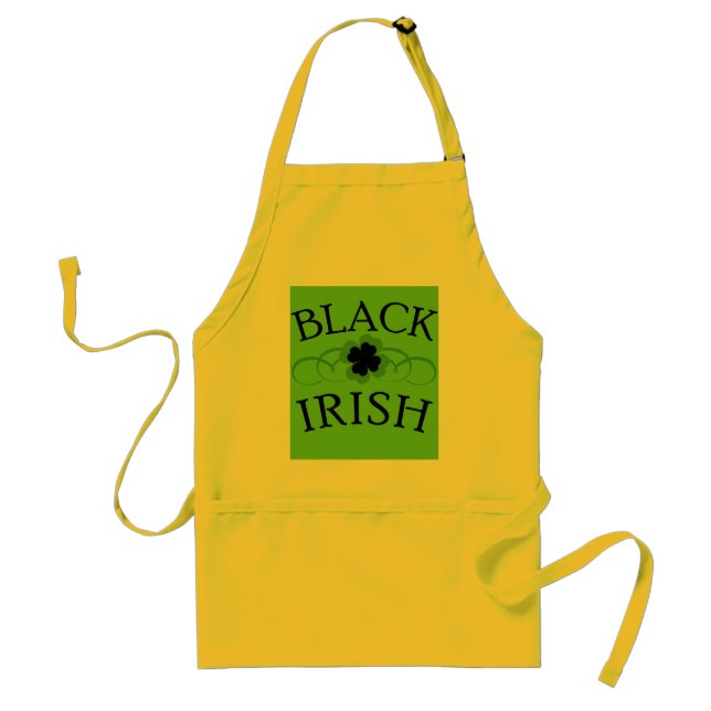 BLACK IRISH with Black Shamrock Standard Apron (Front)