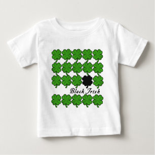 Black Irish With Lots of Shamrocks Baby T-Shirt