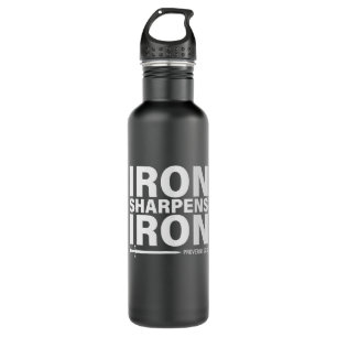 Black Iron Sharpens Iron - Water Bottle