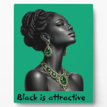 Black is attractive plaque