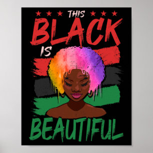 Black Is Beautiful African American Black History Poster