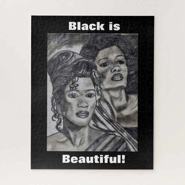 BLACK IS BEAUTIFUL WOMEN JIGSAW PUZZLE (Vertical)