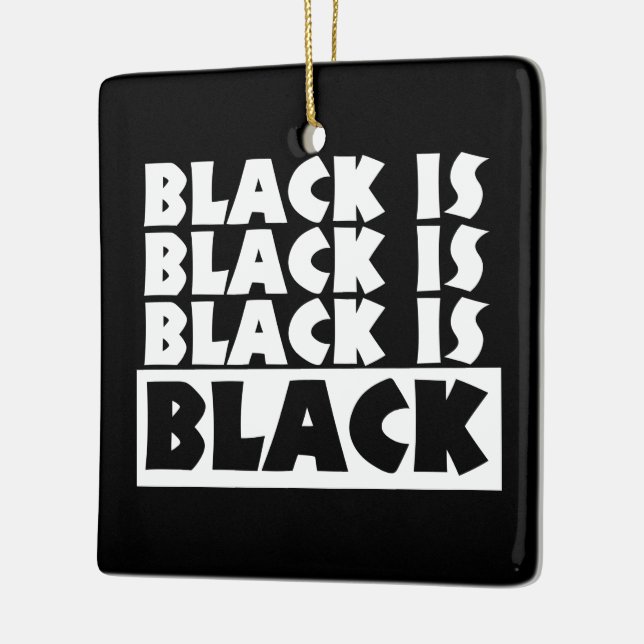 Black Is Black Ceramic Tree Decoration (Left)