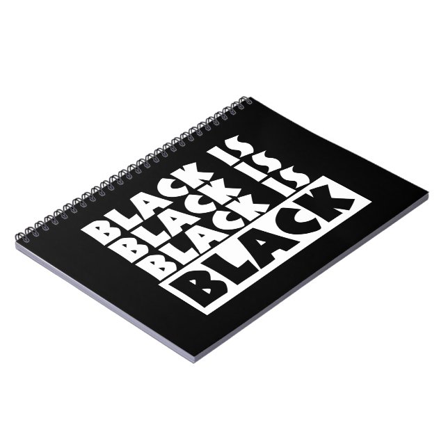 Black Is Black Notebook (Left Side)