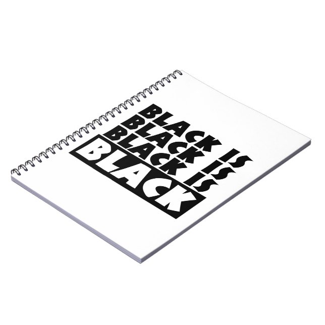Black Is Black Notebook (Left Side)