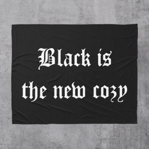 Black is the new cozy fleece blanket