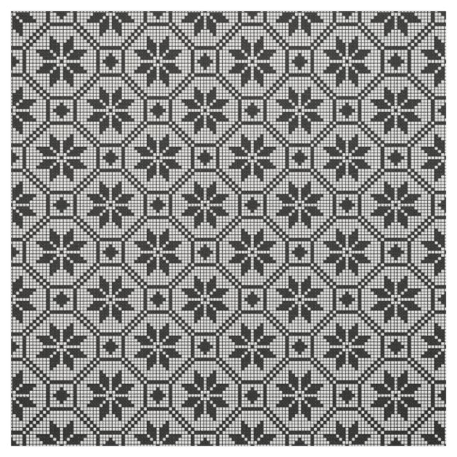 Black Isolated lace cross-stitch fabric texture (Swatch)