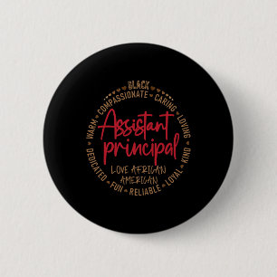 Black Istant Principal Love African American 6 Cm Round Badge