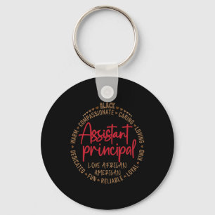 Black Istant Principal Love African American Key Ring
