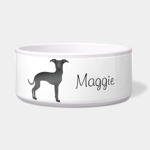 Black Italian Greyhound Cartoon Dog With A Name