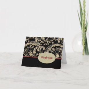 Black Ivory Red Goth Thank You Card