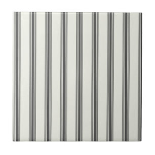 Black Ivory Vertical Stripe Pattern Ceramic Tile