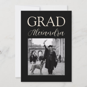 Black Ivory Veterinary Medicine Graduation Party Invitation