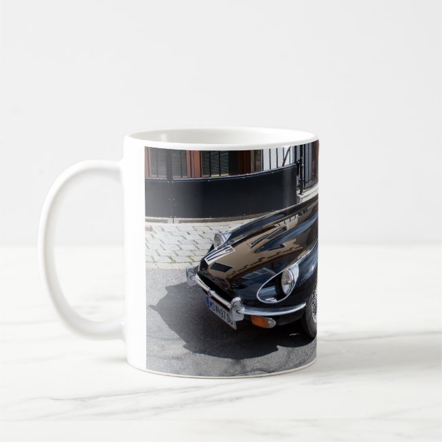 Black Jaguar E Type Coffee Mug (Left)
