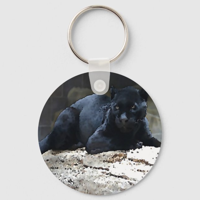 Black Jaguar Key Ring (Front)