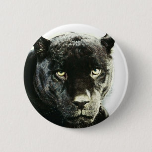 Black Jaguar Panther 6 Cm Round Badge