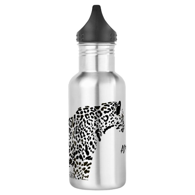 Black Jaguar Personalised 532 Ml Water Bottle (Left)
