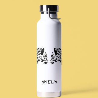 Black Jaguar Personalised Water Bottle