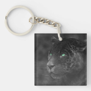 Black Jaguars Emerald Gaze Key Ring