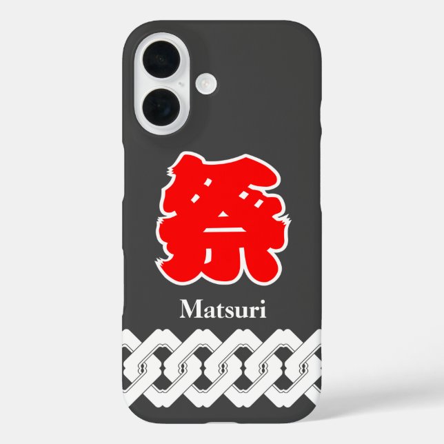 Black Japanese Matsuri Happi Coat Case-Mate iPhone Case (Back)