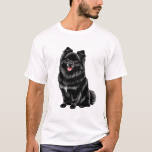 Black Japanese Spitz T-Shirt