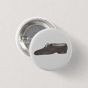 Black Jazz Dance Shoe Dancer Birthday Party 3 Cm Round Badge