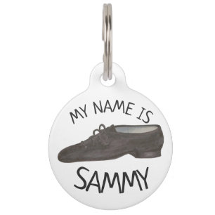 Black Jazz Dance Shoe Teacher Choreographer Dancer Pet Tag