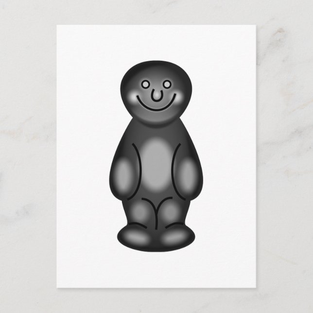 Black Jelly Baby Postcard (Front)