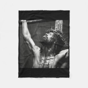 Black Jesus, Christianity, Church, Christ, Jesus 0 Fleece Blanket