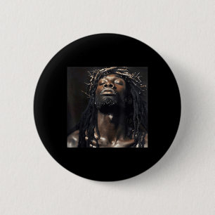 Black Jesus, Christianity, Church, Christ, Jesus _ 6 Cm Round Badge